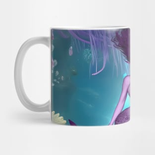 Wonderful mermaid in the deep ocean Mug